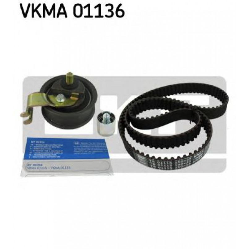 VKMA 01136 SKF Комплект (ремінь+ролики)